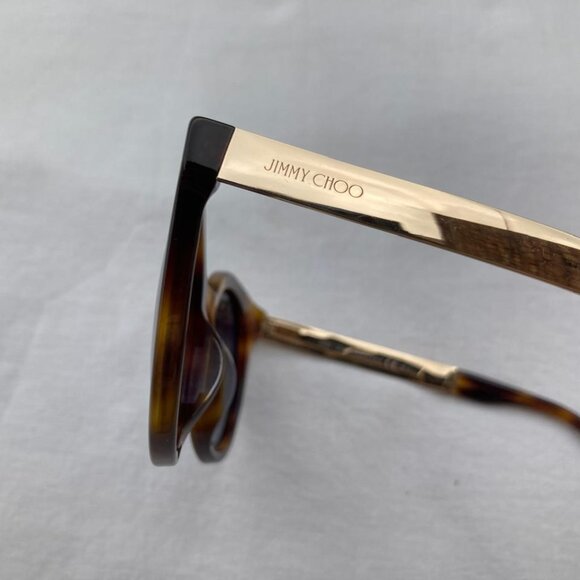 Jimmy Choo Women Vivy Havana Sunglasses Round Full Rim Shades